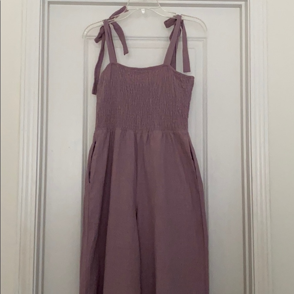 Tie Strap Wide Leg Jumpsuit